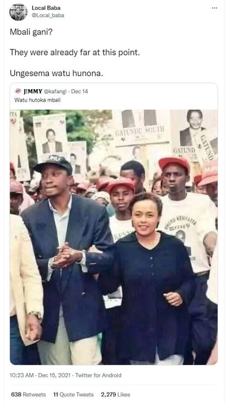 Local baba local baba mbali gani? they were already far at this point. ungesema