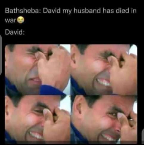 Bathsheba david my husband has died in wai david