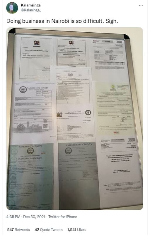 Kalamzinga kalasinga_ doing business in nairobi is so difficult. sigh_ maoay cou