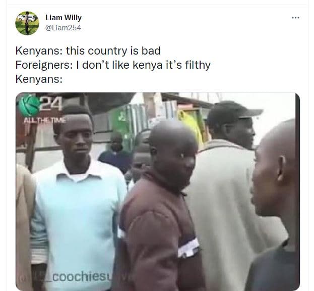 Liam willy liam254 kenyans this country is bad foreigners i don't like kenya its