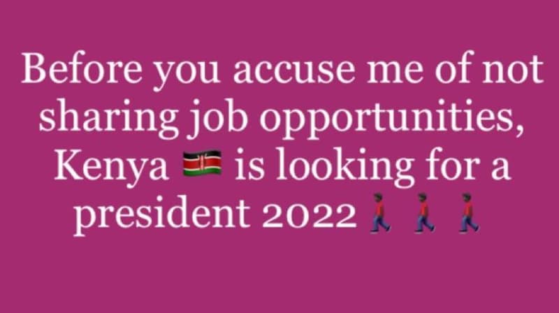 Before you accuse me of not sharing job opportunities, kenya is looking for a pr