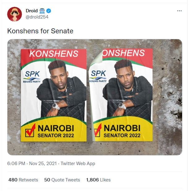 Droid droid254 konshens for senate konshens onshens spk sioung party spk viqungp