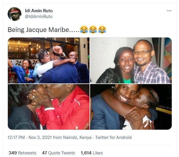 Idi amin ruto idiaminruto being jacque maribe _ ae6 12.17 pm nov 3, from nairobi