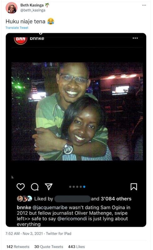 Beth kasinga beth_kasinga huku niaje tena translate tweer dnn pnnke q 7 liked by