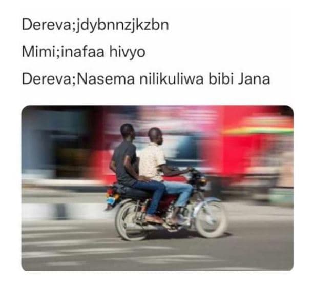 Derevajdybnnzjkzbn mimiinafaa hivyo derevanasema nilikuliwa bibi jana