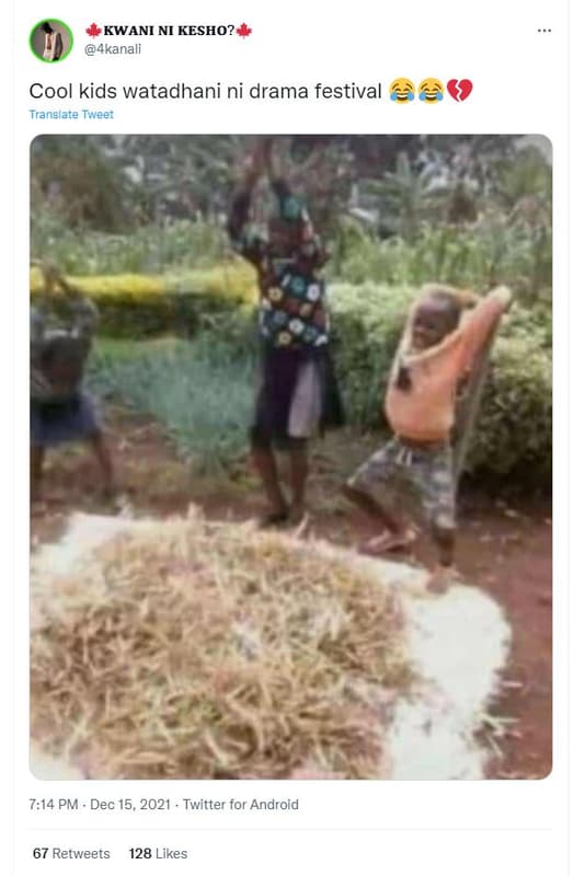 Kwani ni kesho? 4kanali cool kids watadhani ni drama festival 06 translate tweer