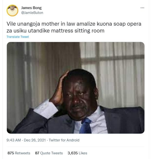 James bong jamiebuton vile unangoja mother in law amalize kuona soap opera za us