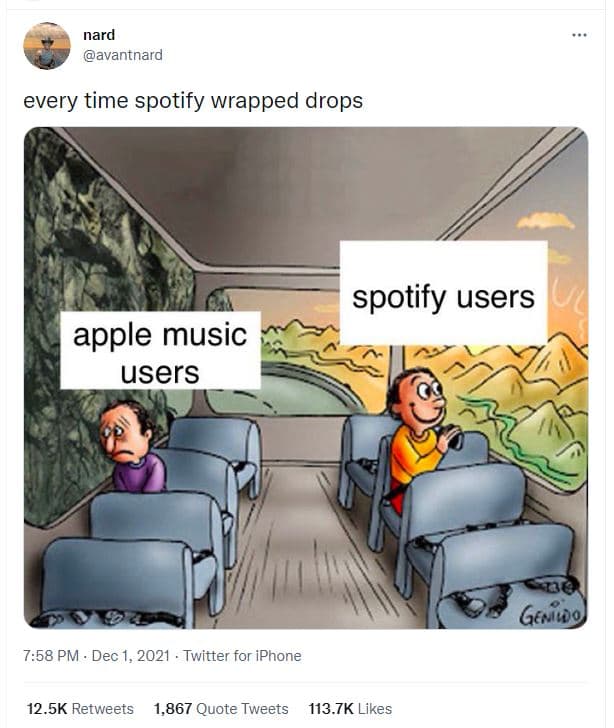 Nard avantnard every time spotify wrapped drops spotify users apple music users