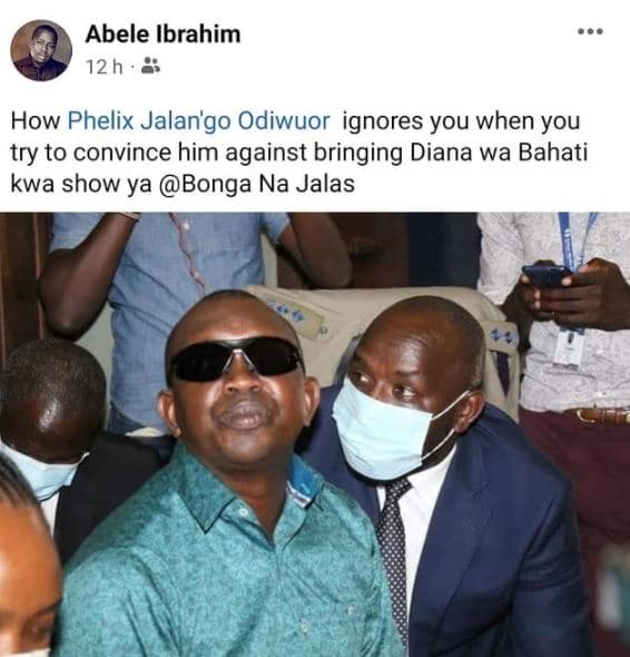 Abele ibrahim 12 h how phelix jalan'go odiwuor ignores you when you try to convi