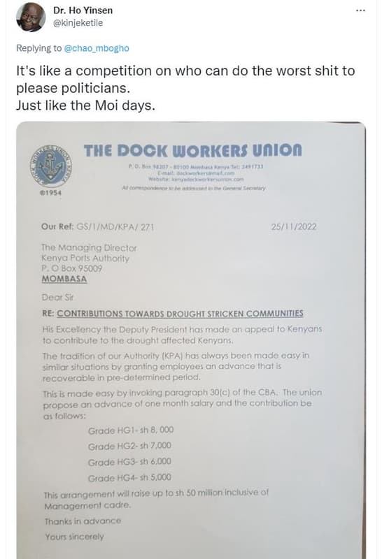 Dr. ho yinsen kinjeketile replying to chao_mbogho it's like a competition on who