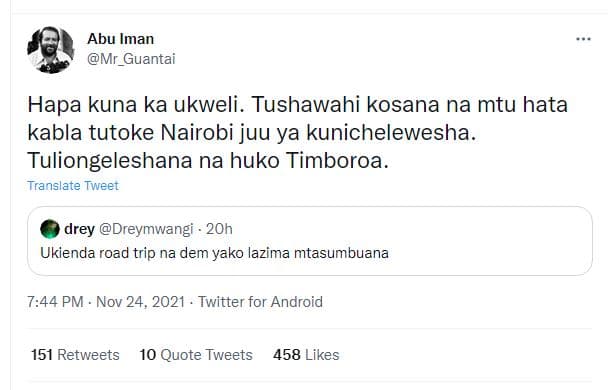 Abu iman mr_guantai hapa kuna ka ukweli . tushawahi kosana na mtu hata kabla tut