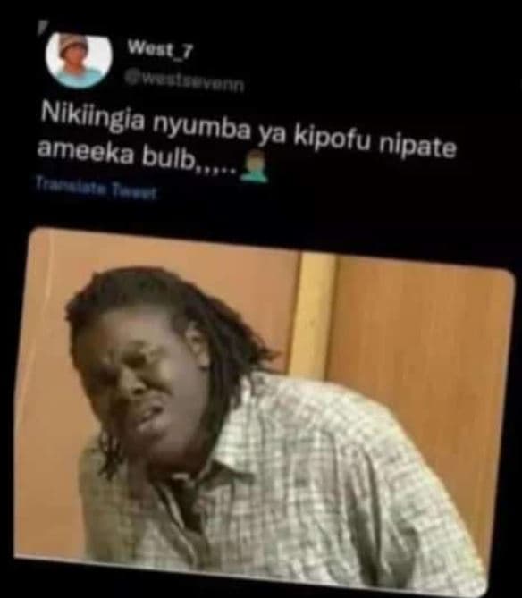 Woai wvalaovonn nikingia nyumba ya ameeka kipofu bulb nipate