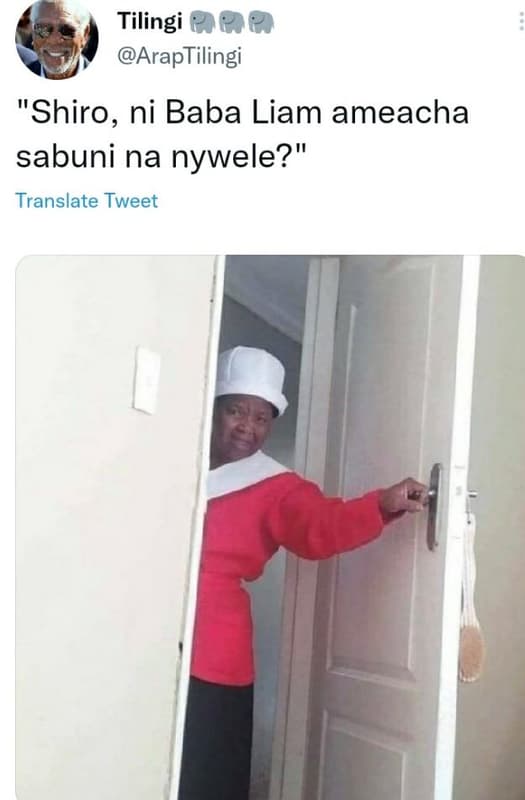 Tilingi 888 araptilingi shiro, ni baba liam ameacha sabuni na nywele? translate