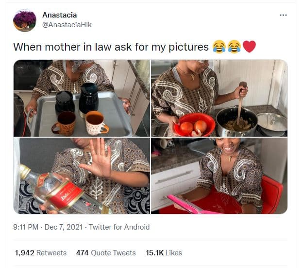 Anastacia anastaciahlk when mother in law ask for my pictures 911 pm dec twitter
