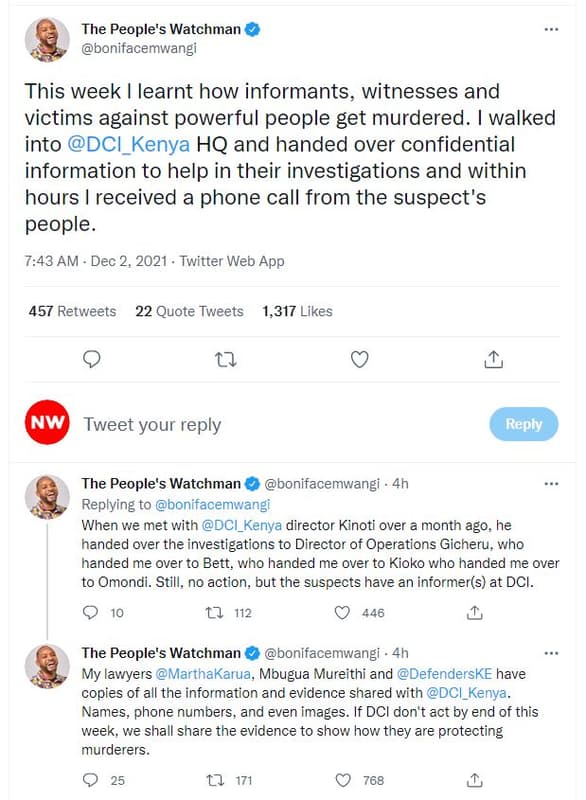 The people's watchman bonitacemwang this week learnt how informants, witnesses a