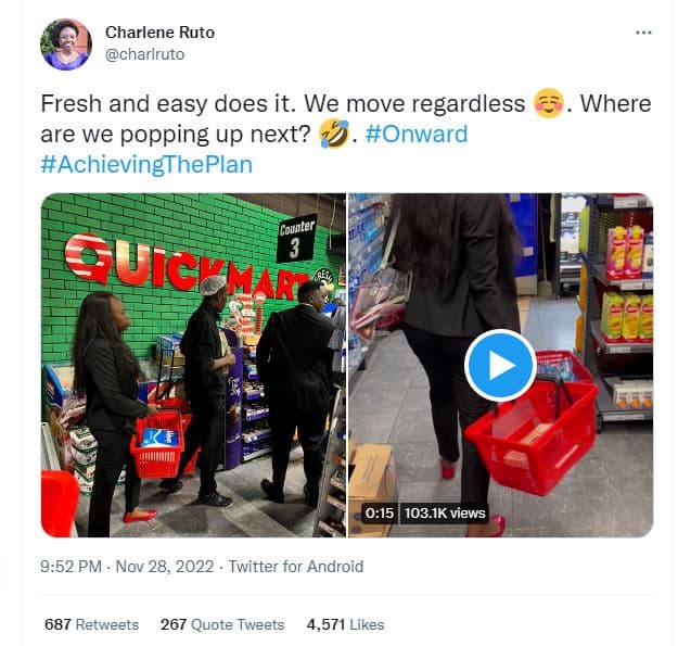 Charlene ruto charlruto fresh and easy does it. we move regardless are we poppin