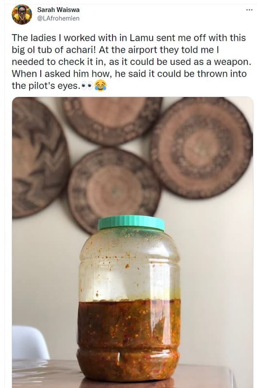 Sarah waiswa lafrohemien the ladies worked with in lamu sent me off with this bi