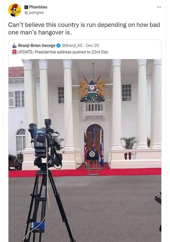 Phantéau _wangwe can't believe this country is run depending on how bad one man'