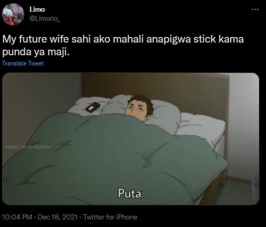 Limo limorio_ my future wife sahi ako mahali anapigwa stick kama punda ya maji.