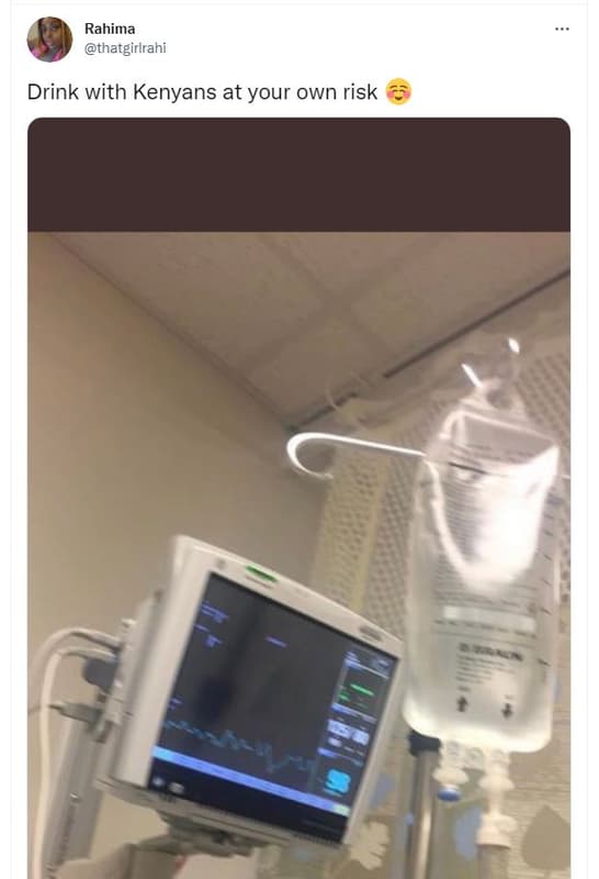 Rahima thatgirlrahi drink with kenyans at your own risk