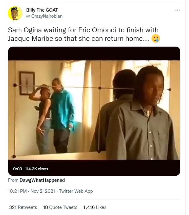 Billy the goat crazynairobian sam ogina waiting for eric omondi to finish with j