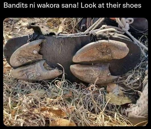 Bandits ni wakora sana! look at their shoes
