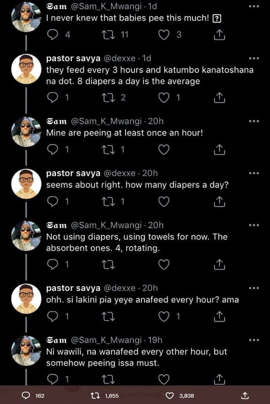 Am sam_k_mwangi 1d inever knew that babies pee this much! 1l 11 o 3 pastor savya