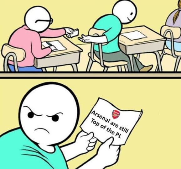 Arsenal , top 'of the are still pl