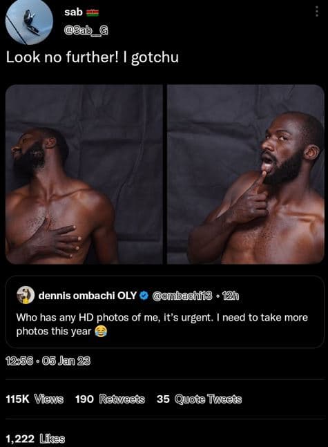 Sab 8ab look no further! gotchu dennis ombachi oly obadhii8 . 12h who has any hd