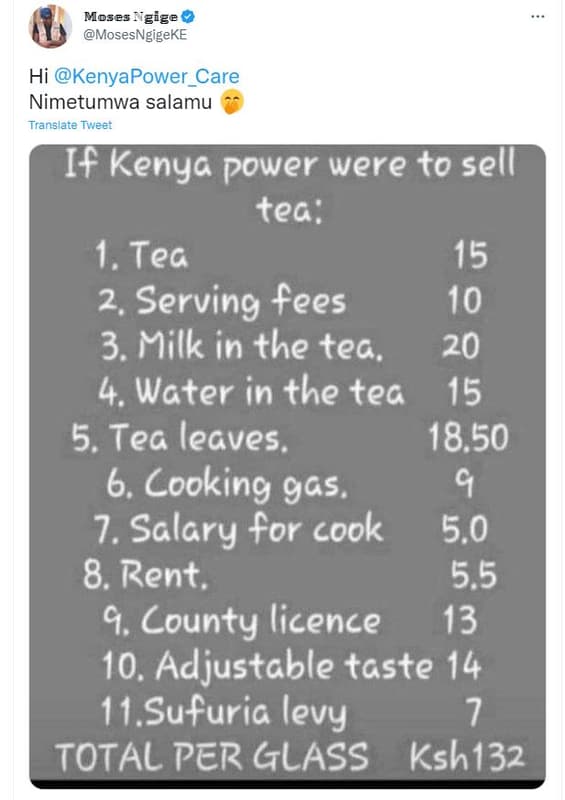 Moses ngige mosesngigeke hi kenyapower_care nimetumwa salamu translate tweer ifk