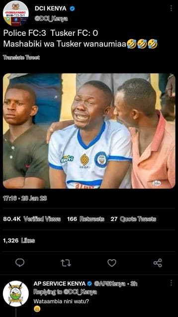 Dci kenya dokana police fc3 tusker fc 0 mashabiki wa tusker wanaumiaa tunhng tan