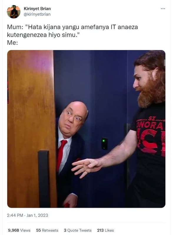 Kirinyet brian kirinyetbrian mum hata kijana yangu amefanya it anaeza kutengenez