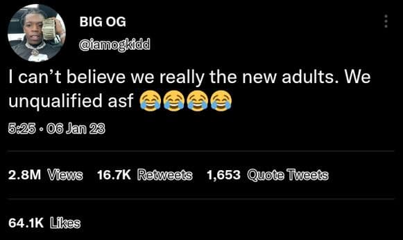 Big og amogkidd can't believe we really the new adults. we unqualified asf 06 ja