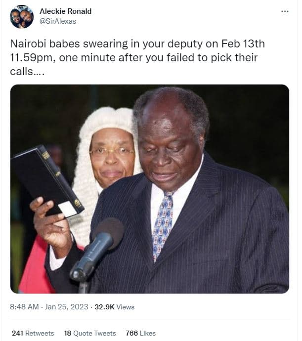 Aleckie ronald siralexas nairobi babes swearing in your deputy on feb 13th 11.59
