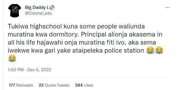 Big daddy l0 colonel_edu tukiwa highschool kuna some people waliunda muratina kw