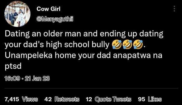 Cow girl msnyagudhf dating an older man and ending up dating your dad's high sch