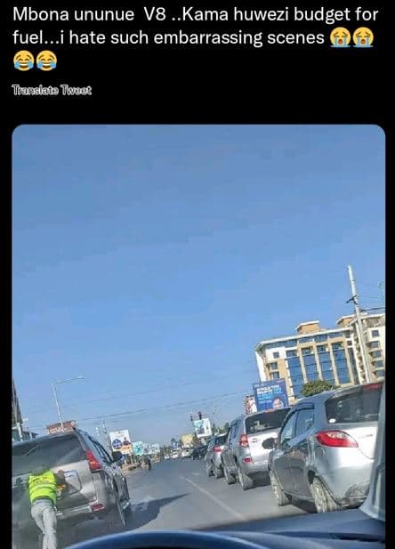 Mbona ununue v8 kama huwezi budget for fuel. i hate such embarrassing scenes jen