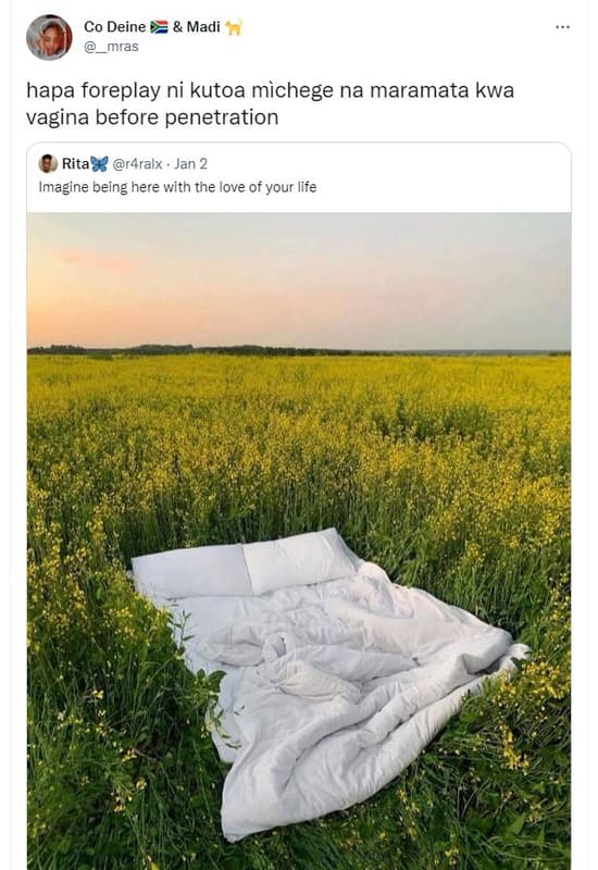 Co deine mras madi hapa foreplay ni kutoa michege na maramata kwa vagina before