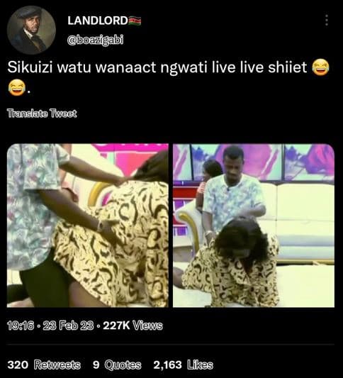 Landlord boazigalbi sikuizi watu wanaact ngwati live live shiiet tnslafa twea 23