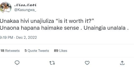 2li88ilati kasungwa _ unakaa hivi unajiuliza is it worth it? unaona hapana haima