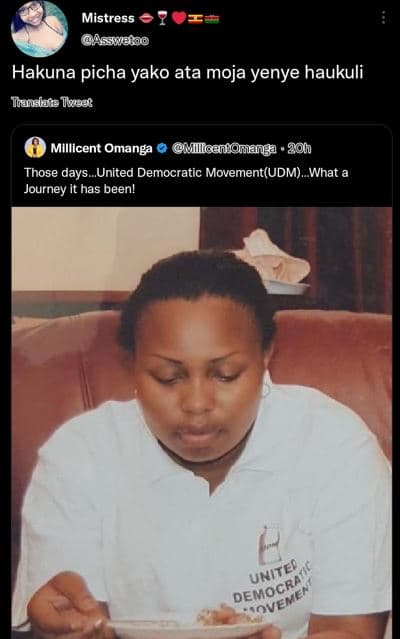 Mistress asmeoo hakuna picha yako ata moja yenye haukuli tenscs tngs millicent o