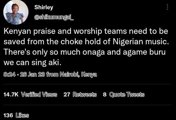 Shirley shikumungai_ kenyan praise and worship teams need to be saved from the c