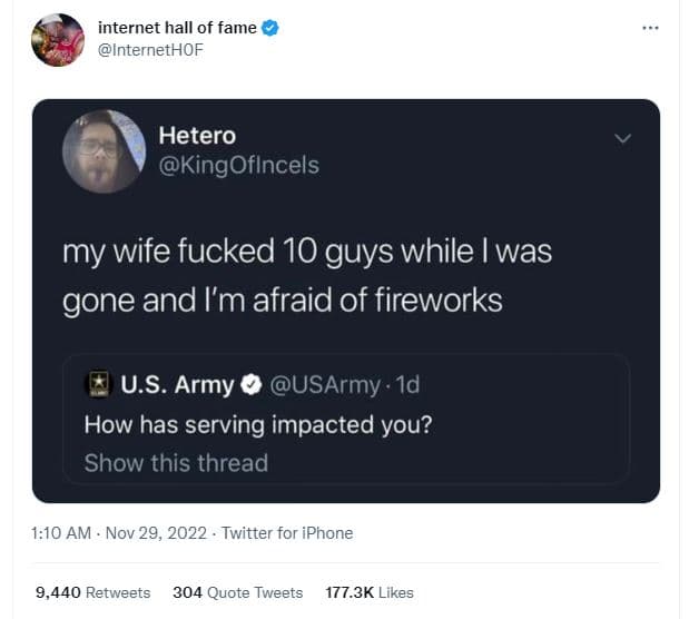 Internet hall of fame internethof hetero kingofincels my wife fucked 10 guys whi