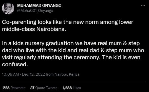 Muhammad onyango moha0o1_onyango coparenting looks like the new norm among lower