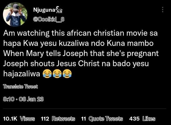 Njuguna5 coolkid am watching this african christian movie sa hapa kwa yesu kuzal