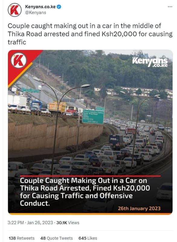 Kenyans.co.ke kenyans couple caught making out in a car in the middle of thika r