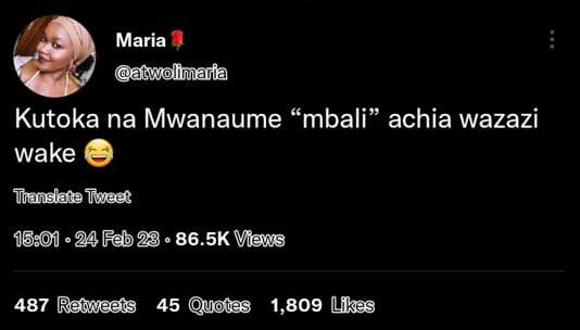 Maria atwolmaia kutoka na mwanaume mbali achia wazazi wake translate tea 24 feb