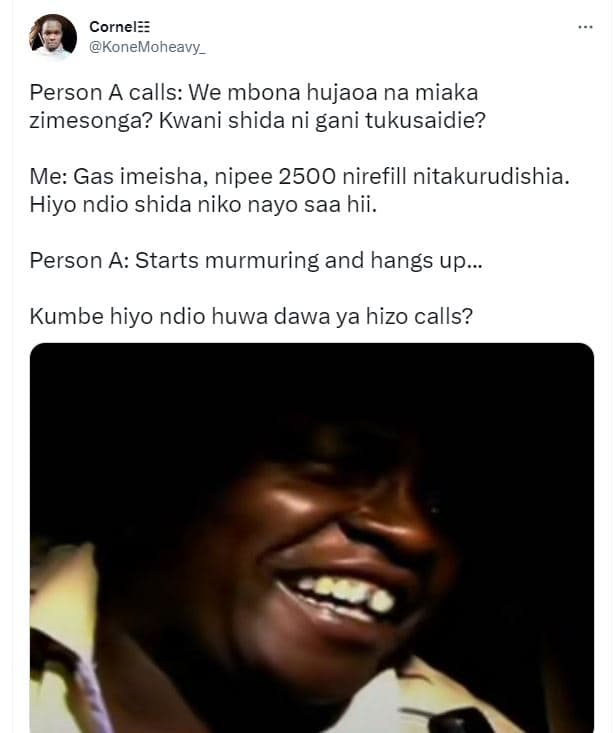 Cornelzz konemoheavy_ person a calls we mbona hujaoa na miaka zimesonga? kwani s