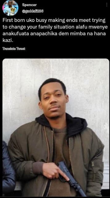 Spencer gadale86 first born uko busy making ends meet trying change your family