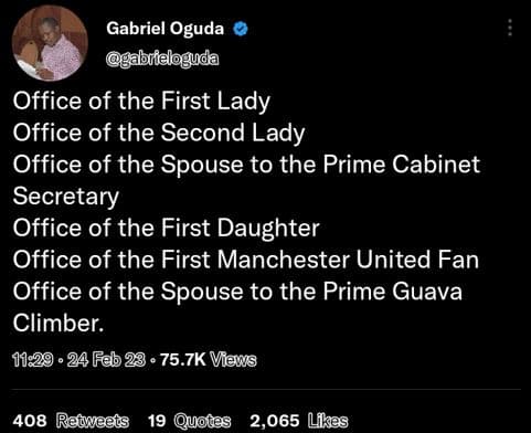 Gabriel oguda gabifeloguda office of the first lady office of the second lady of